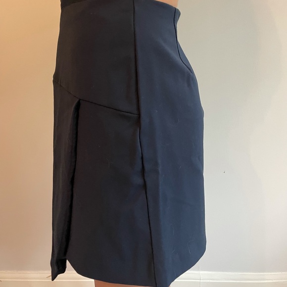 Bailey/44 Navy Cross Over Mini Skirt size 0 - Picture 3 of 6